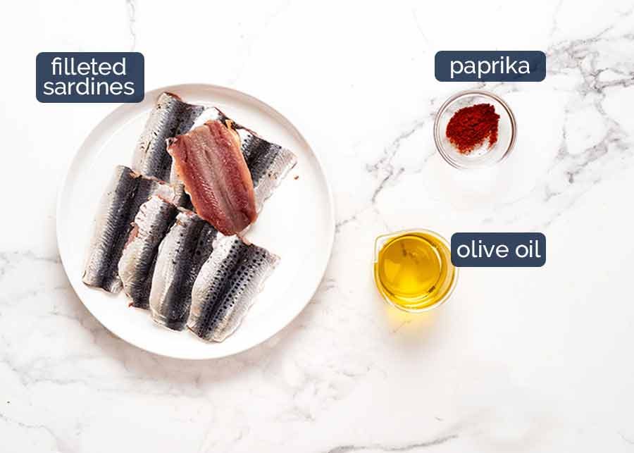 Ingredients for Mediterranean Crusted Sardines