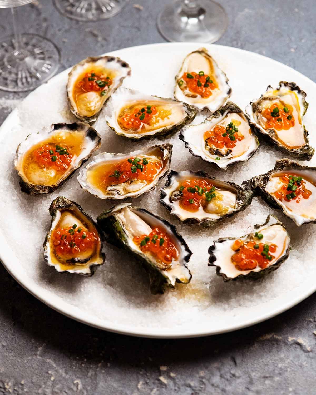 Tetsuya oysters with Japanese dressing