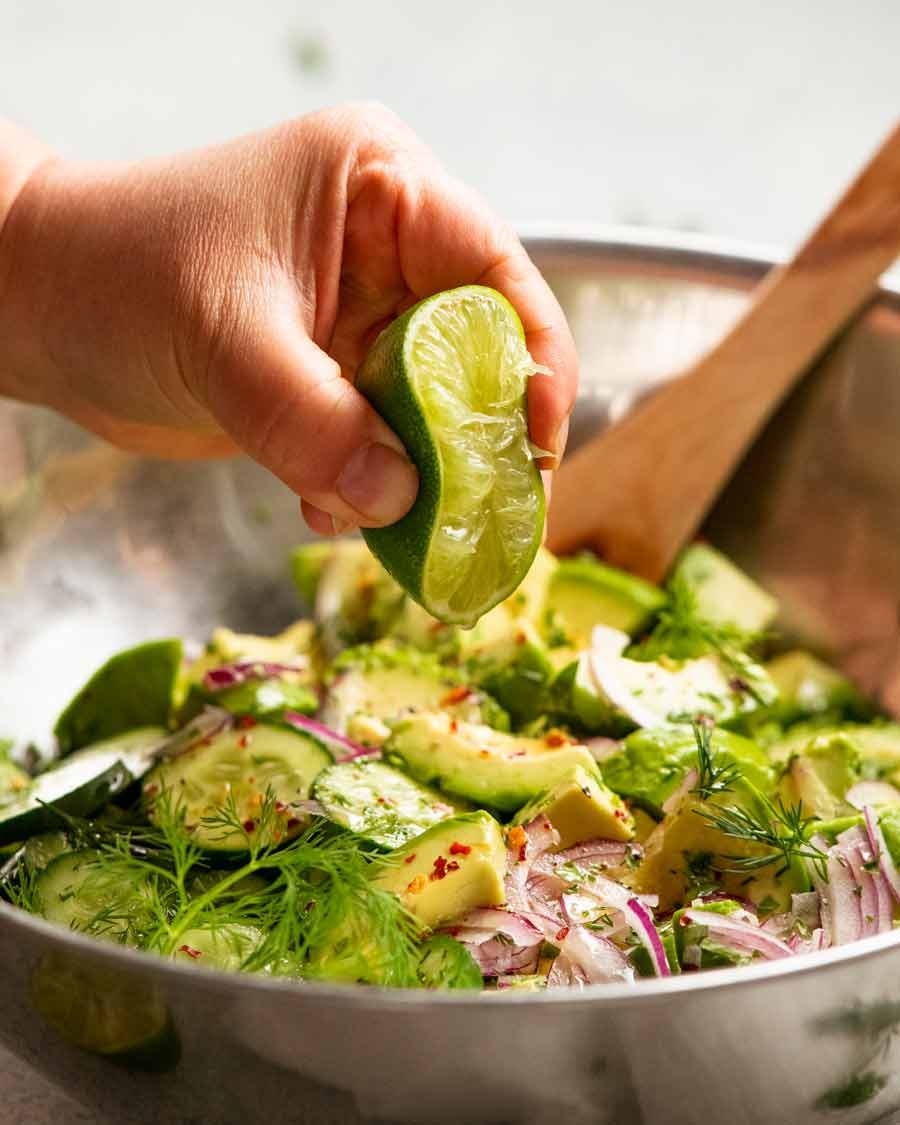 Making Avocado Salad