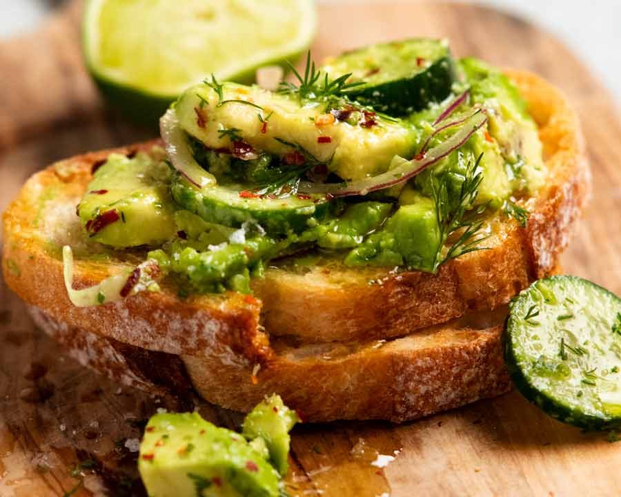 Favourite Avocado Salad on toast