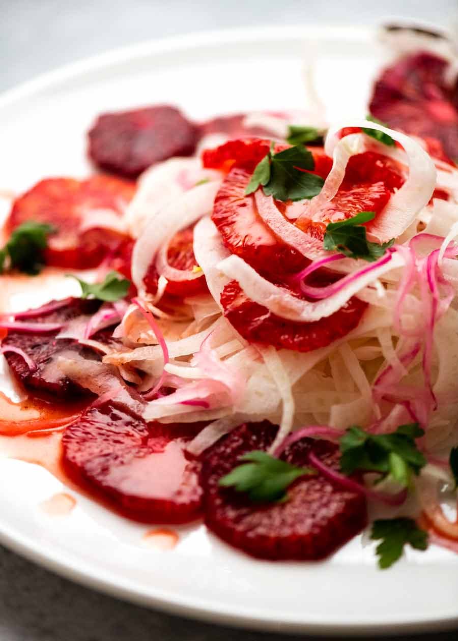 Close up of Blood Orange Salad