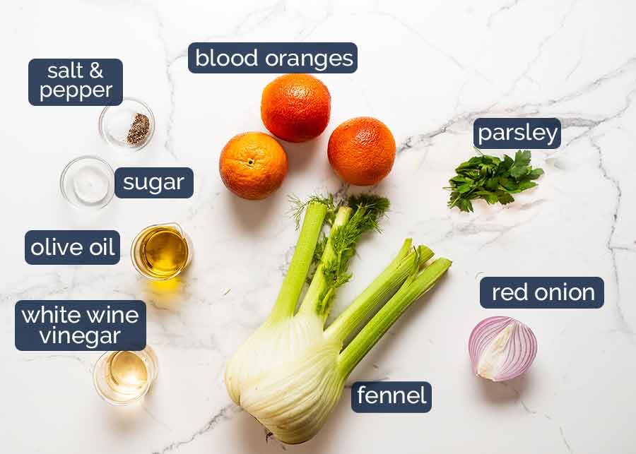 Ingredients in Blood Orange Salad