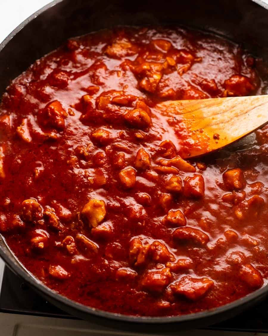 Making Calabrian fish ragu pasta