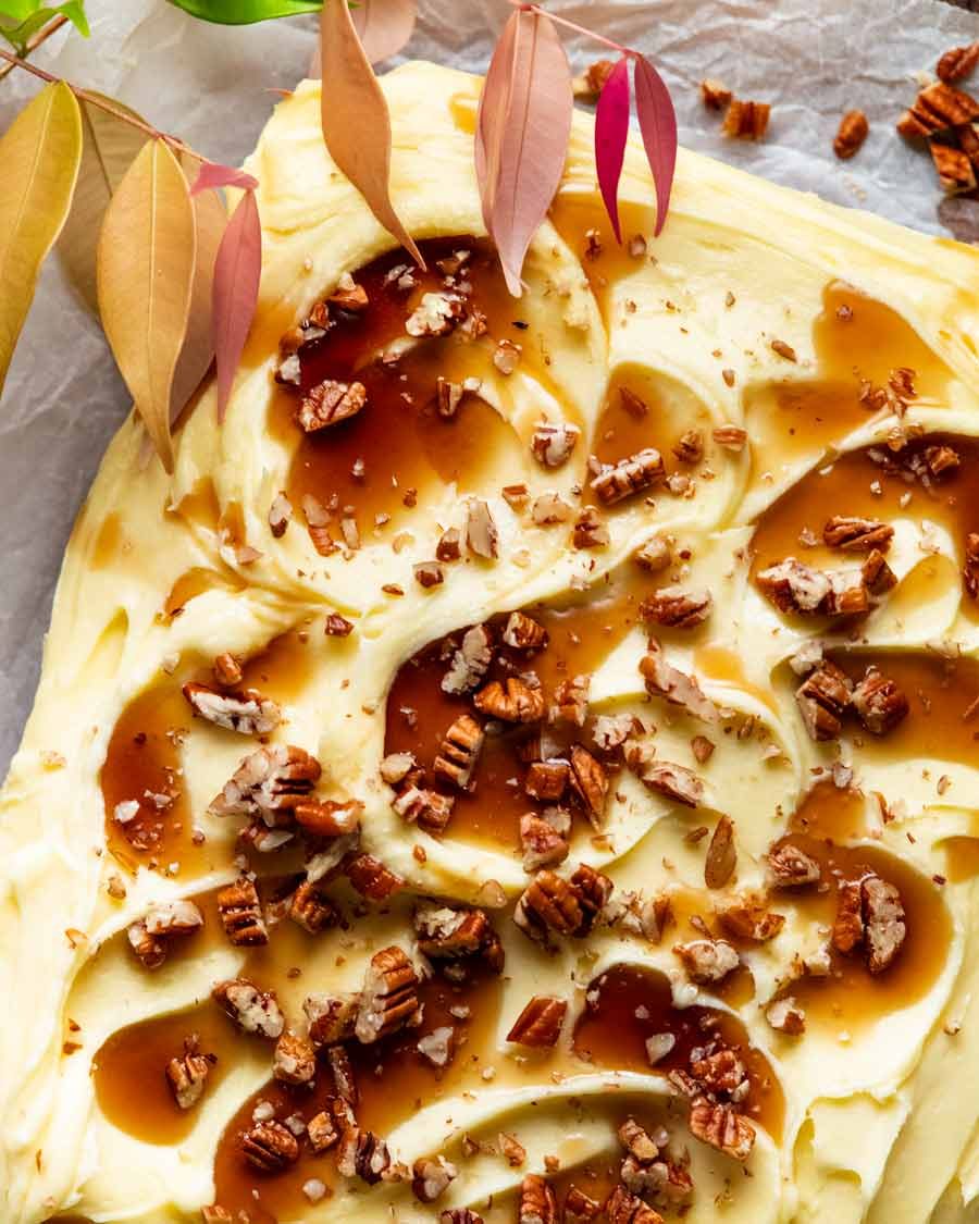 Overhead photo of Pumpkin Cake