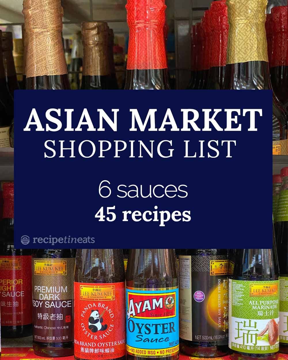 Asian market shopping list