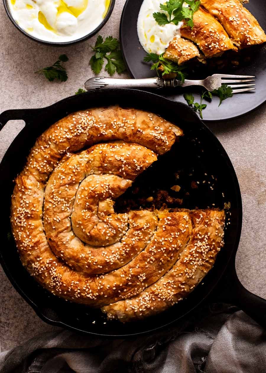 Freshly made Borek ready to be served