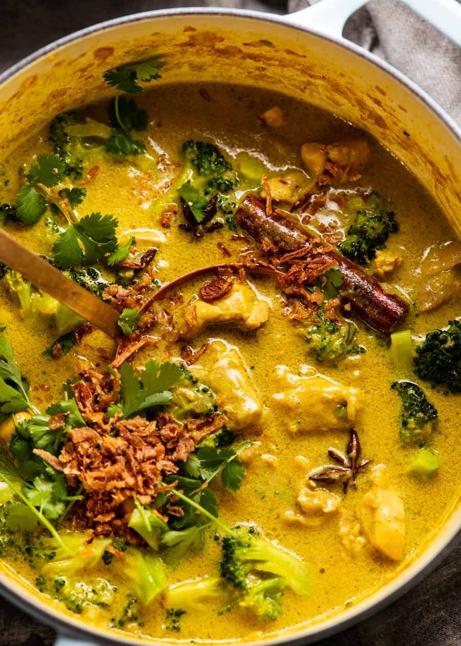 Freshly cooked Coconut chicken curry