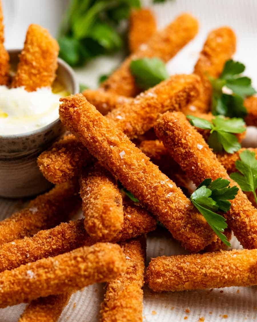 Stack of Haloumi fries