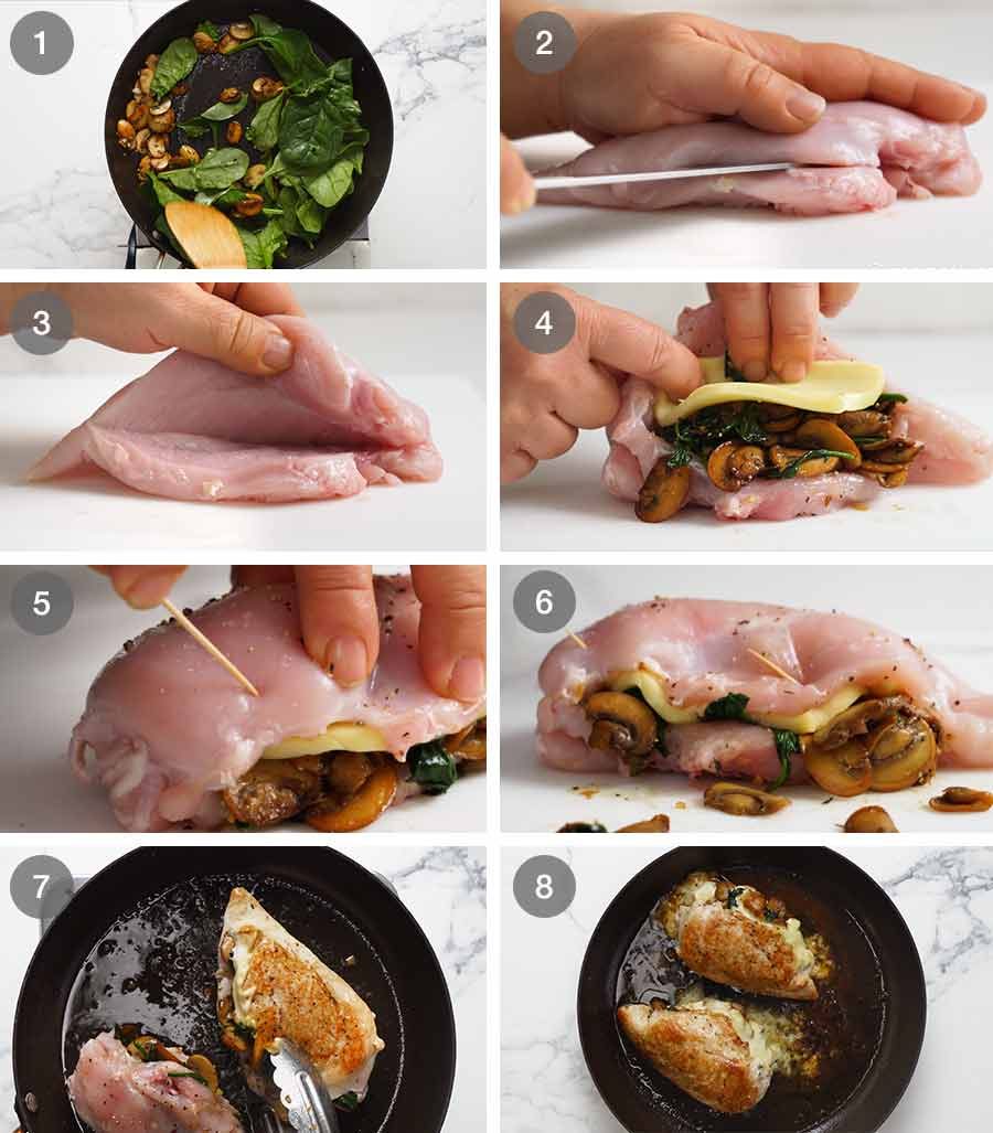 How to make Mushroom Stuffed Chicken Breast