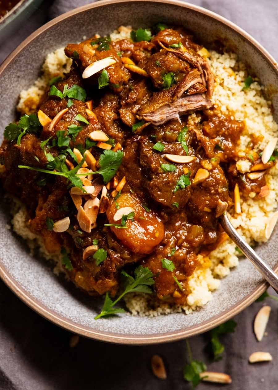 Bowl of couscous with Lamb Tagine