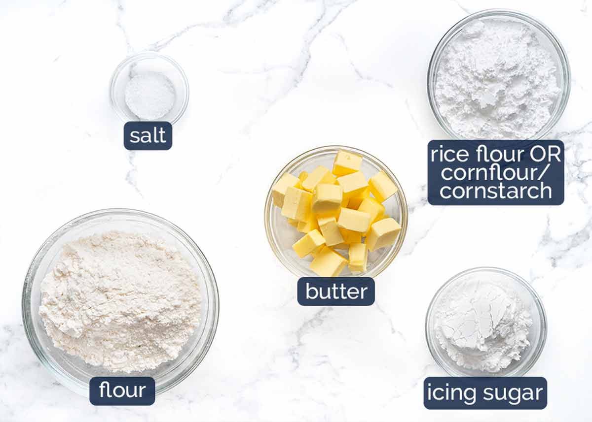 Easy Lemon Bars ingredients