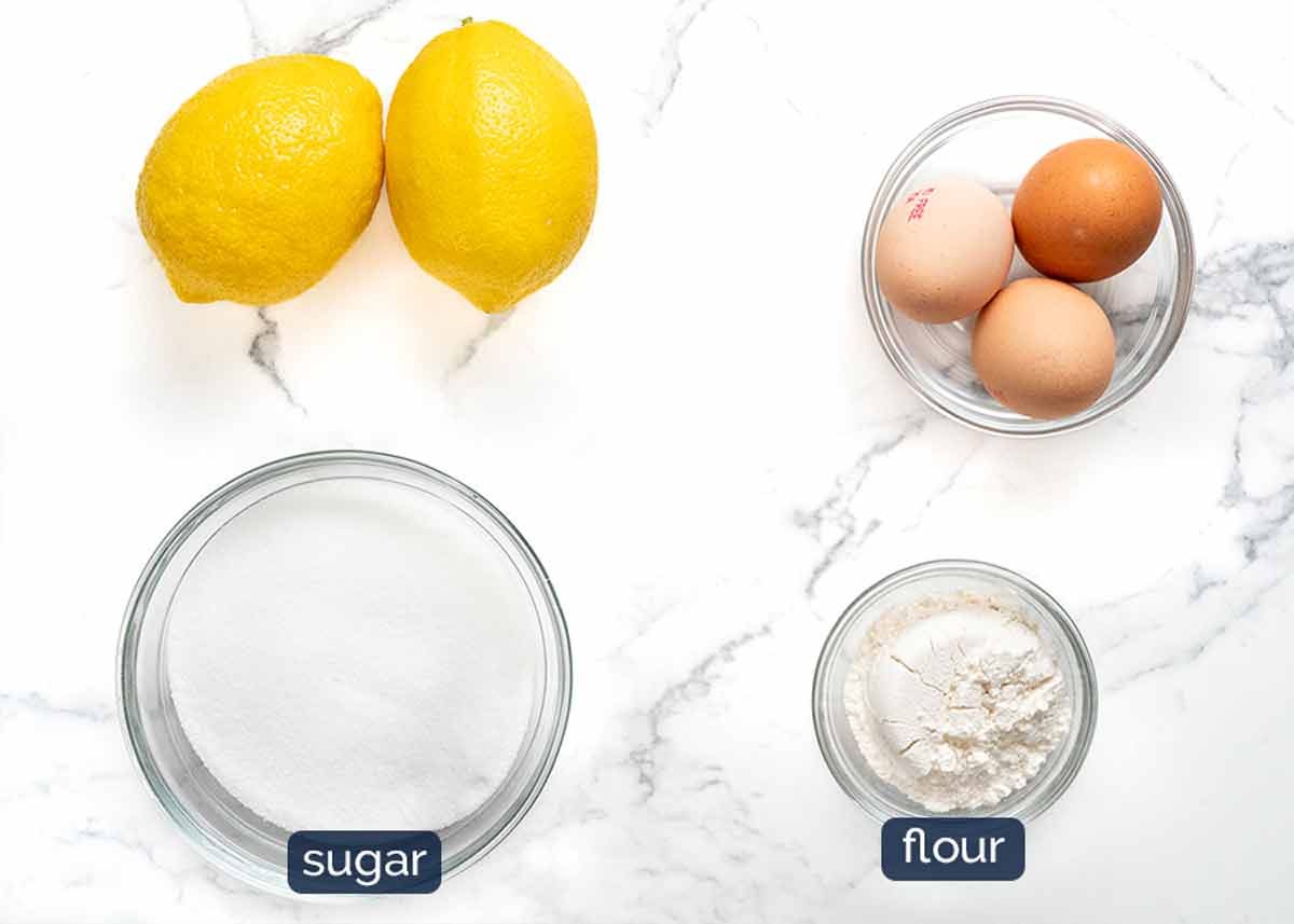 Easy Lemon Bars ingredients