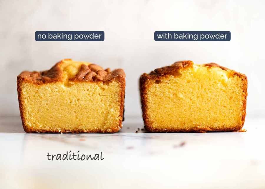 Pound Cake with and without baking powder