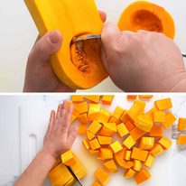 How to cut butternut pumpkin / butternut squash