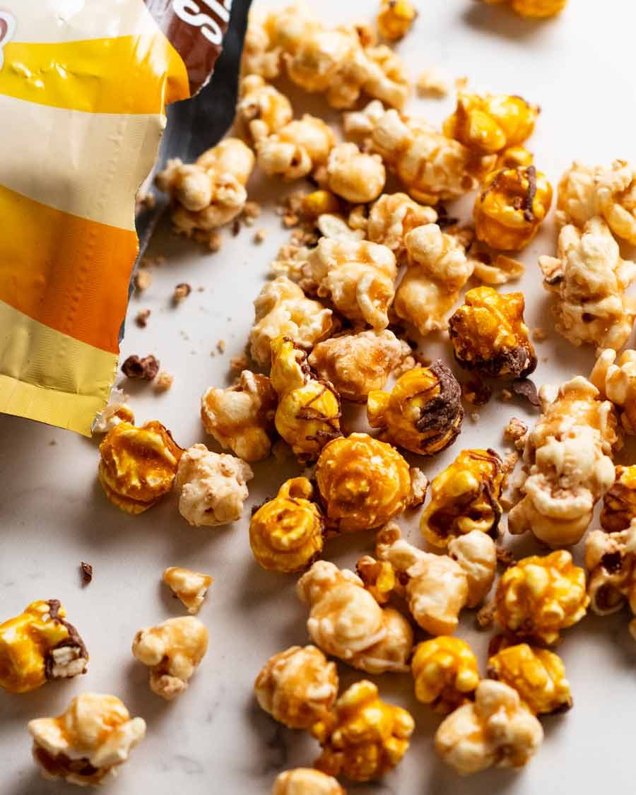 Store bought Golden Gaytime popcorn