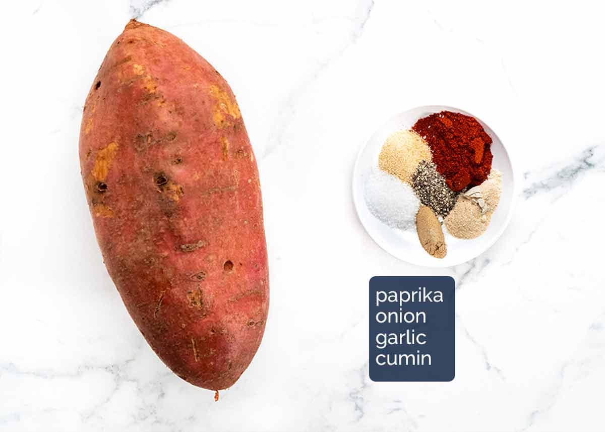 Ingredients in Sweet potato steaks