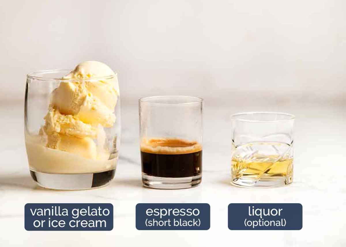 Affogato ingredients