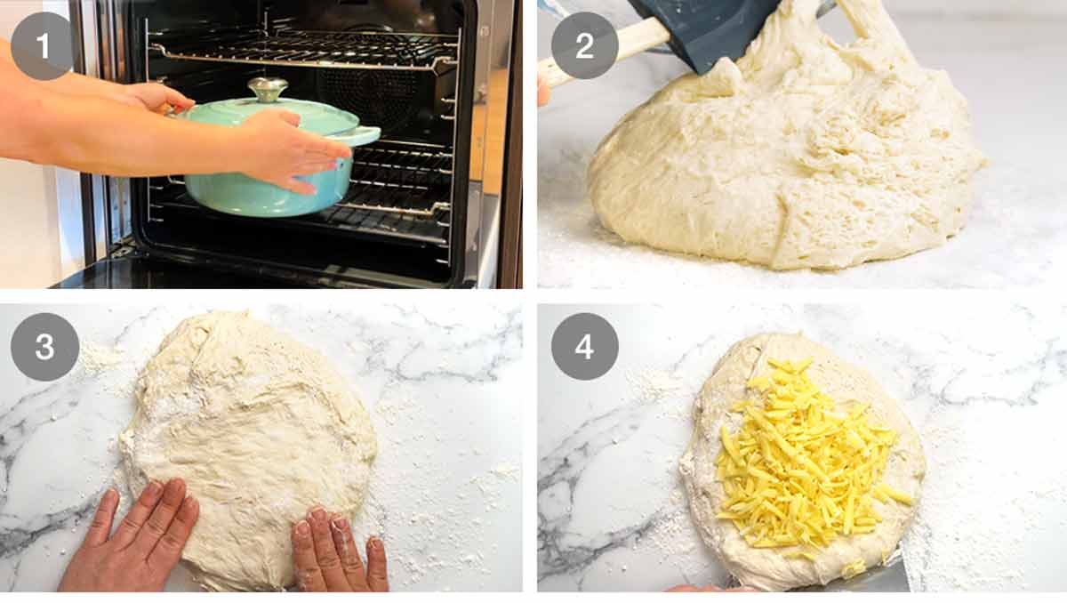 How to make No Knead Cheese Bread