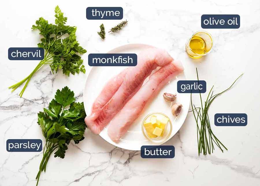 Ingredients in Monkfish recipe