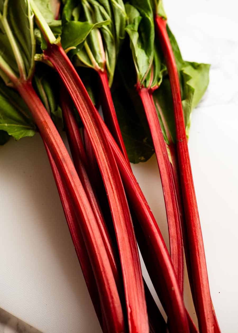 Raw rhubarb