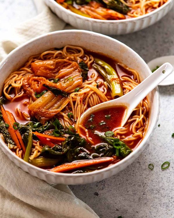 15 minute Spicy Korean Noodle Soup post thumbnail image