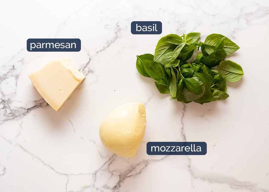 Ingredients in Eggplant Parmigiana