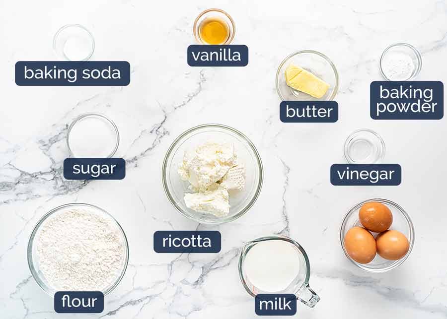 Ricotta pancakes ingredients