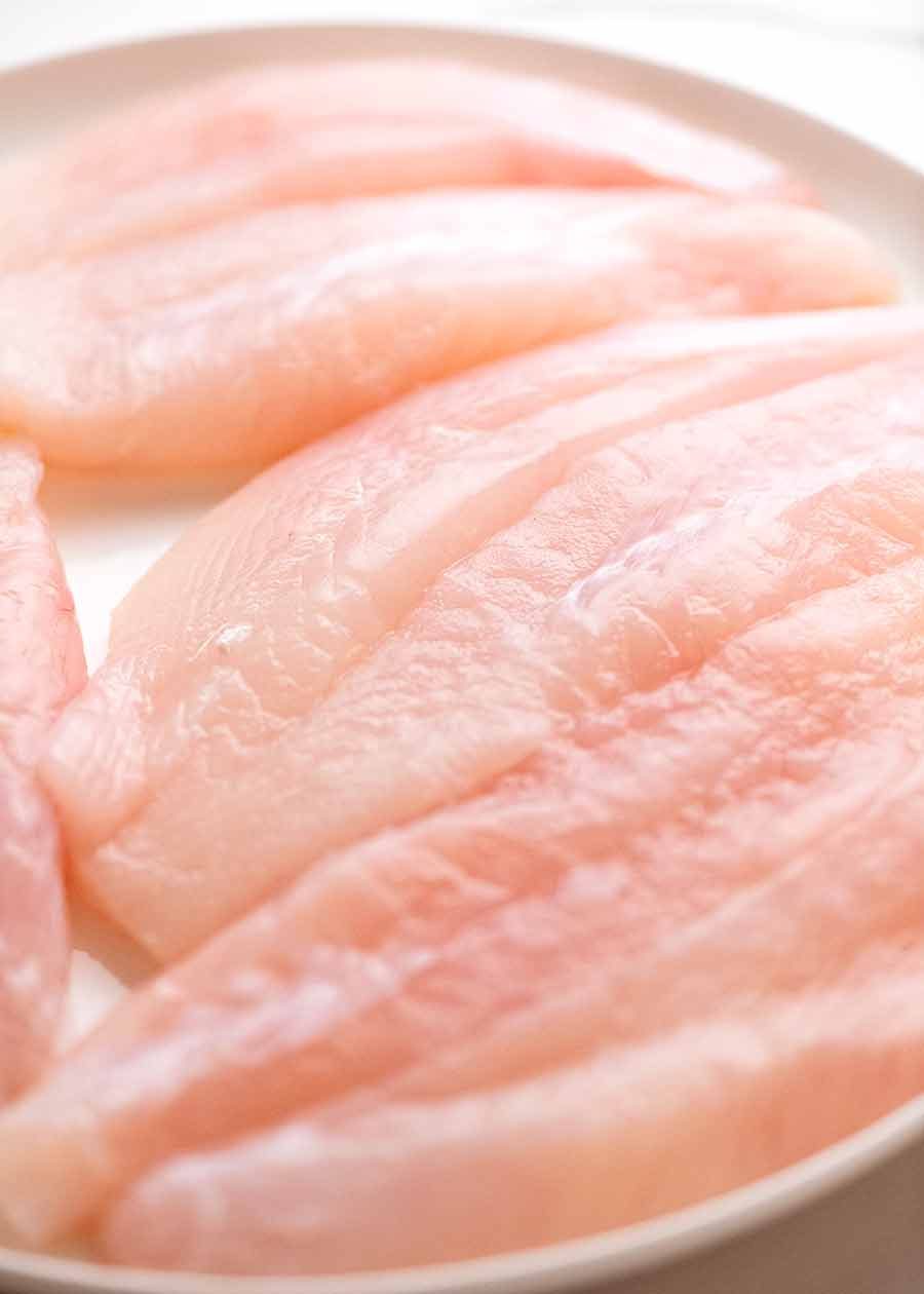 Close up of raw John Dory fillets