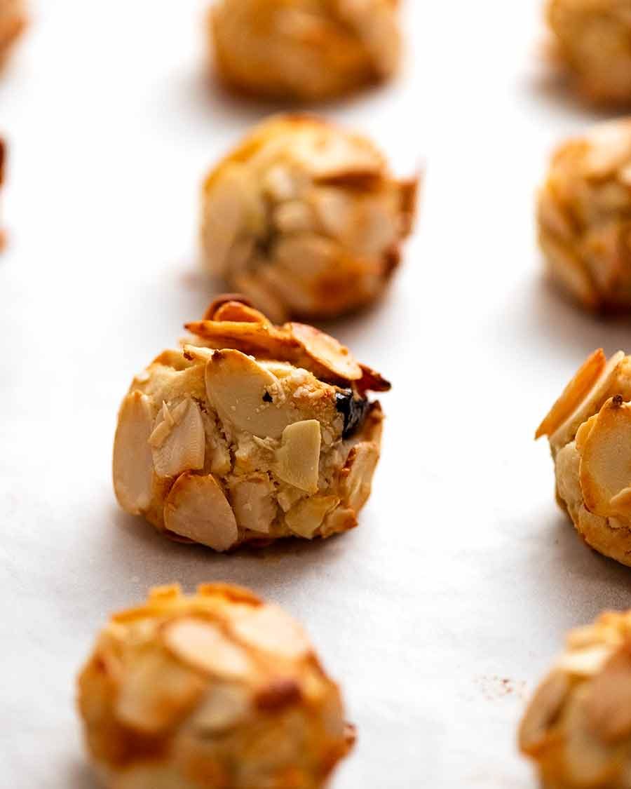 Italian Almond Cookies fresh out of the oven