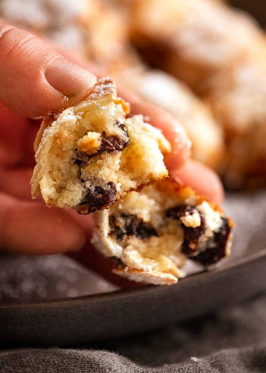 Showing the inside of Italian Almond Cookie