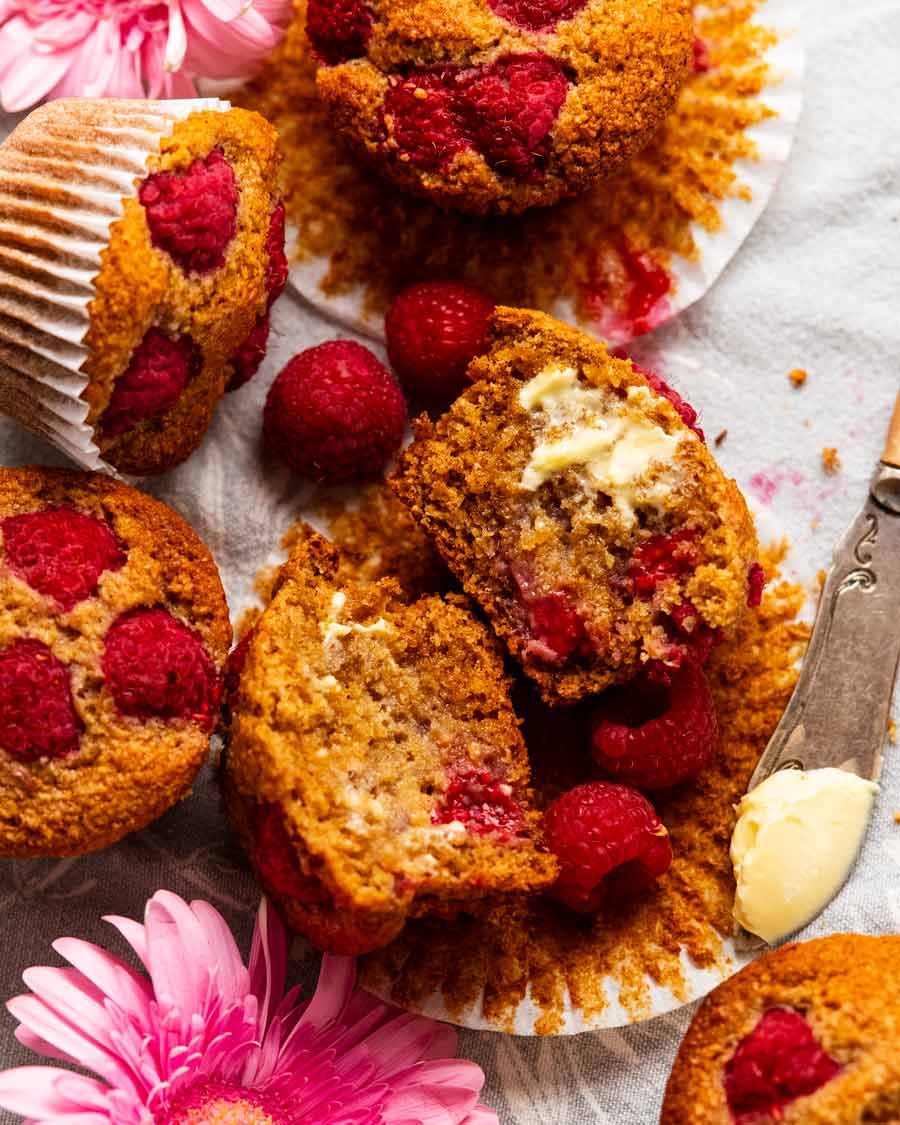 Butter spread on Up-and-go breakfast muffins