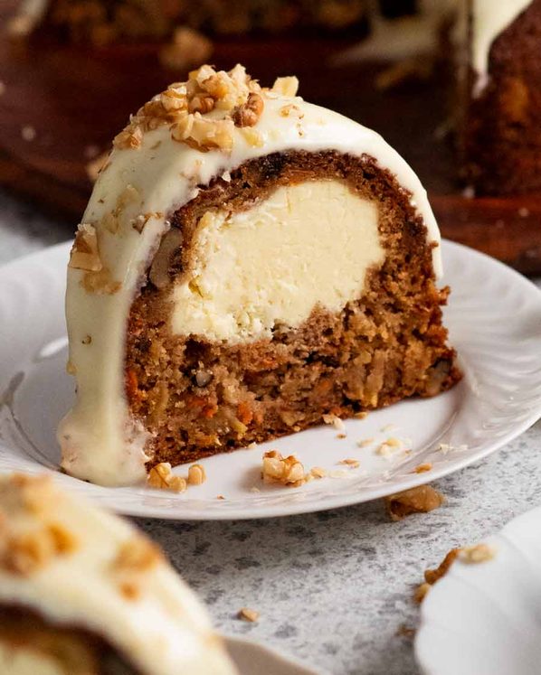 Cheesecake stuffed carrot bundt cake post thumbnail image