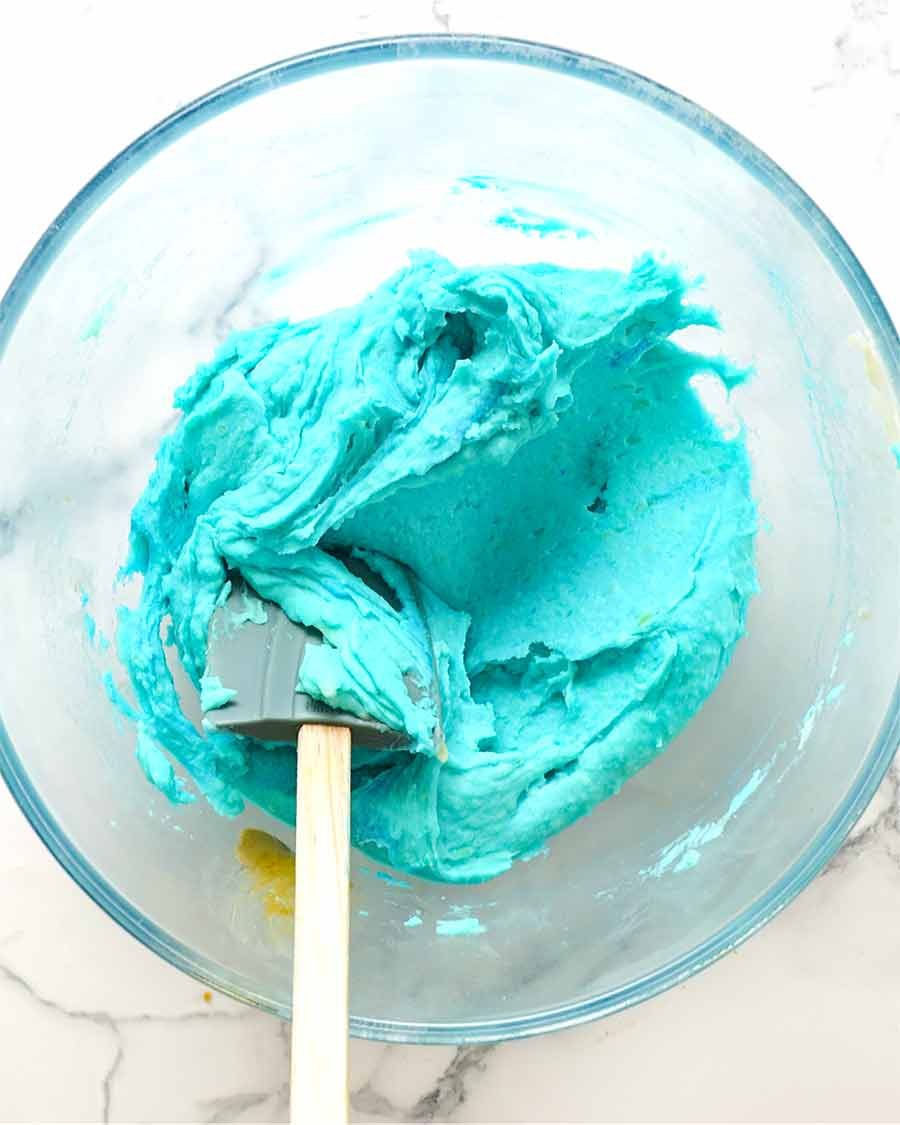 Blue Frosting for dog birthday cake