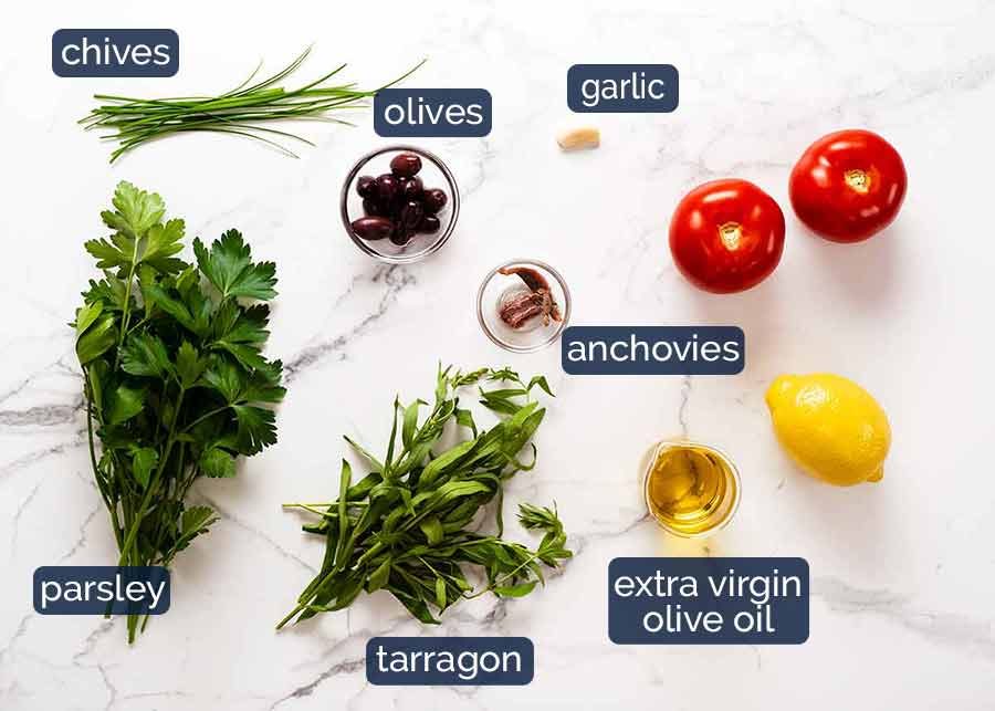 Sauce Vierge ingredients