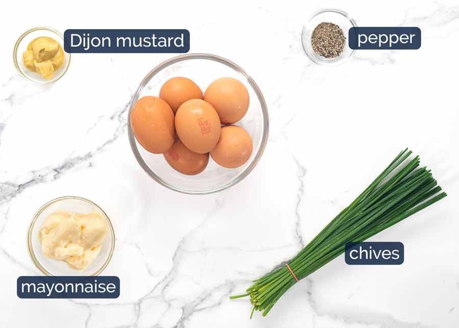 Ingredients for Egg sandwich