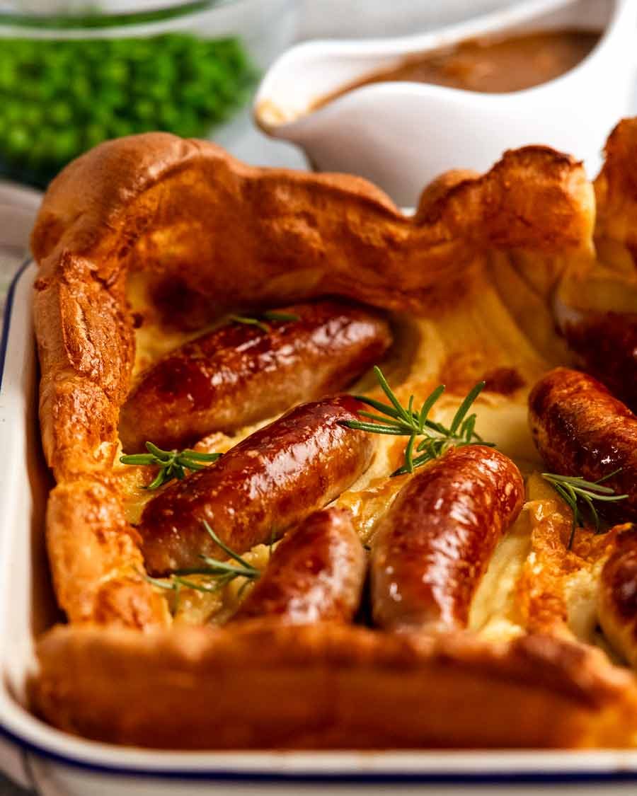 Toad in the hole fresh out of the oven