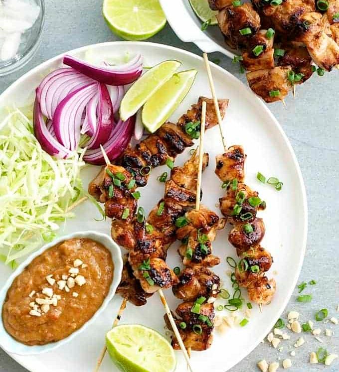 Satay Chicken with Peanut Sauce (Indonesian / Bali version)