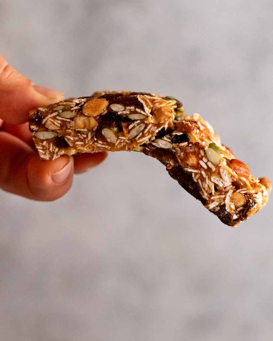 Proof of chew! Muesli bars (granola bars)