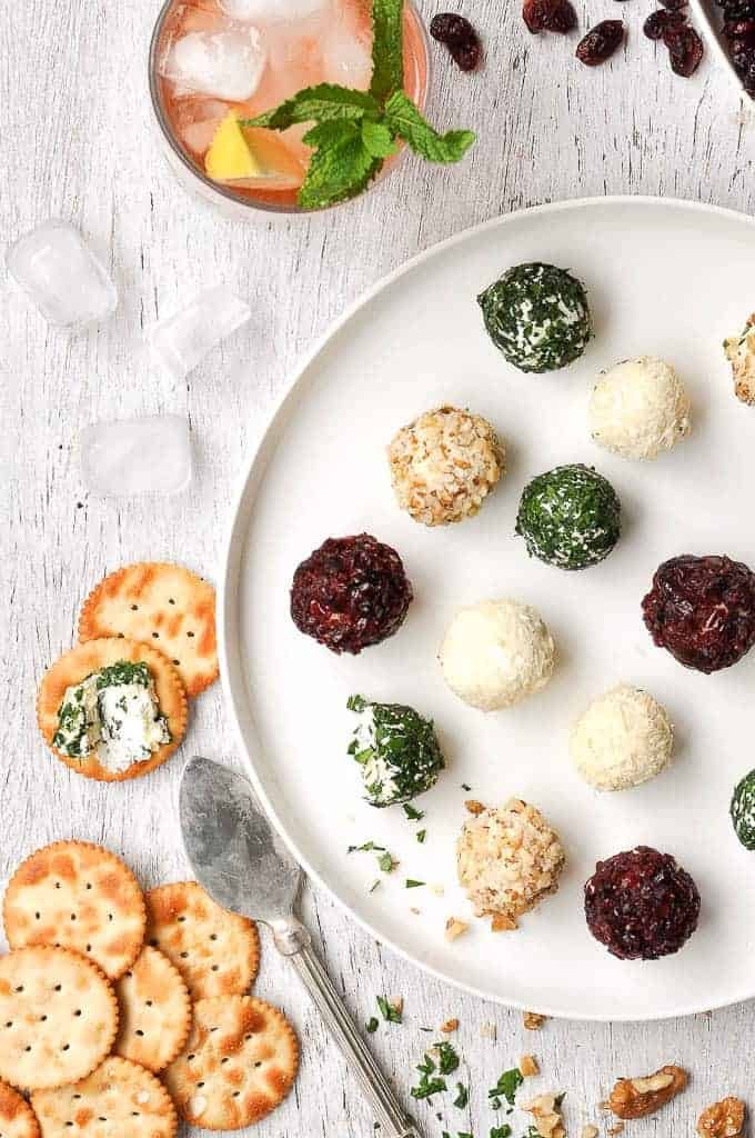 cheese-truffles-1370-2 Cheese Truffles (Mini Cheese Balls) - so much more practical than making one giant one! Fast and easy to make, with 3 filling variations and loads of coating options.