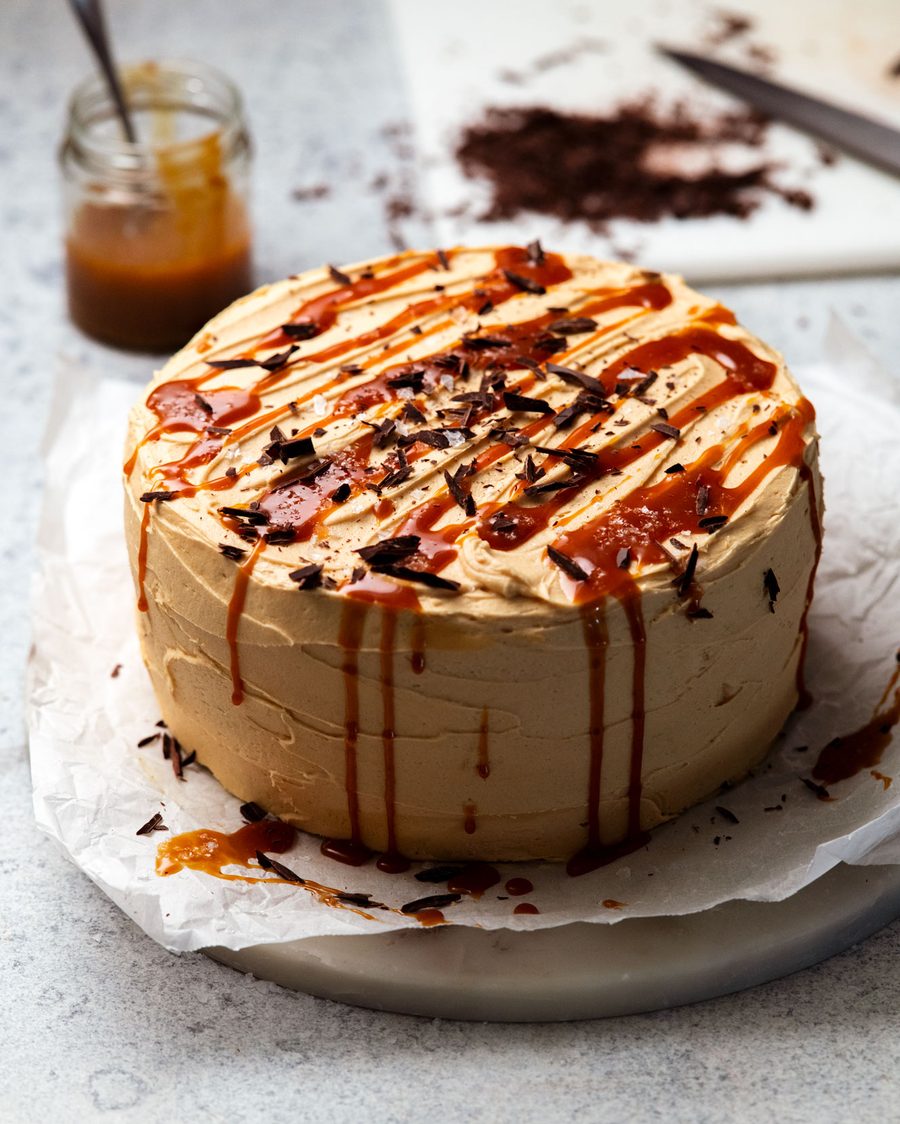 chocolate-caramel-cake-1 Death by Chocolate Caramel Cake from Dinner cookbook by RecipeTin Eats