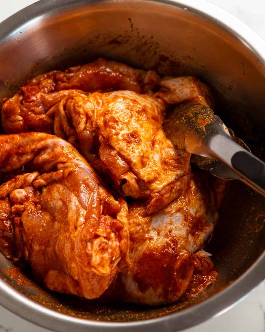 one-pot-mexican-chicken-and-rice_7 Marinating chicken for One Pot Mexican Chicken and Rice