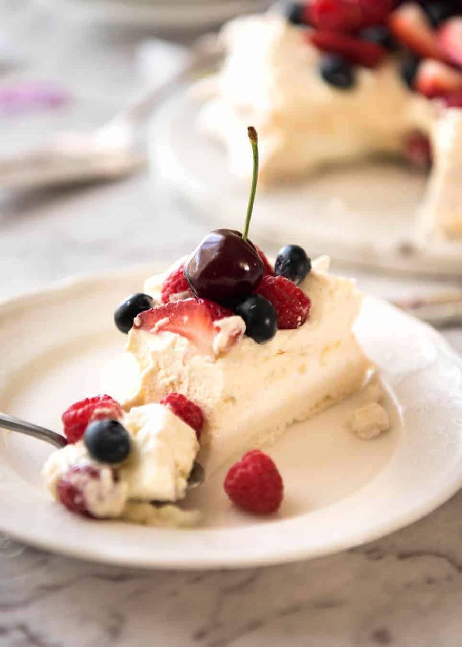 pavlova-10 Classic Pavlova recipe with easy to follow tips that make all the difference for a perfect Pav, every time! www.recipetineats.com