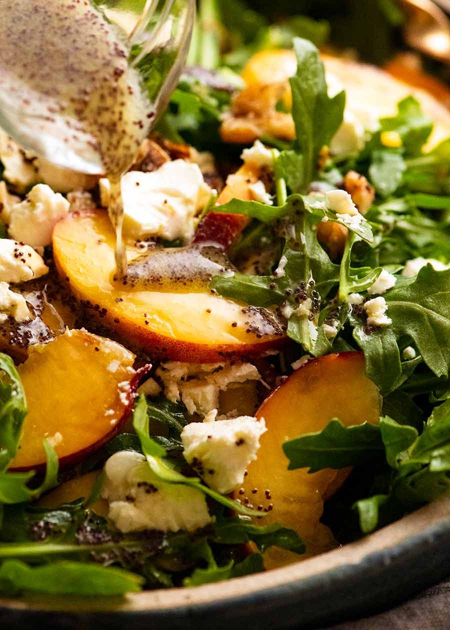 peach-salad-with-poppyseed-dressing_0 Close up of Peach Salad with Poppyseed Dressing