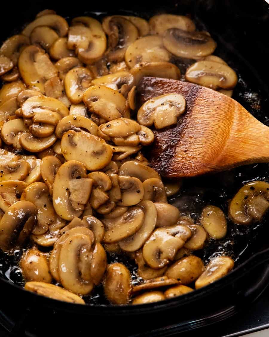 salisbury-steak-meatballs_5 Sautéed mushrooms for Salisbury steak meatballs