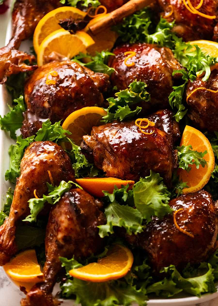 sticky-glazed-christmas-chicken_7 Colourful platter of Sticky Glazed Christmas Chicken