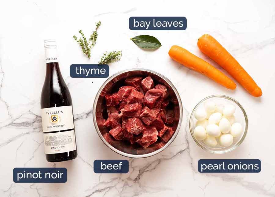 beef-bourguignon-ingredients-1 How to make Beef Bourguignon