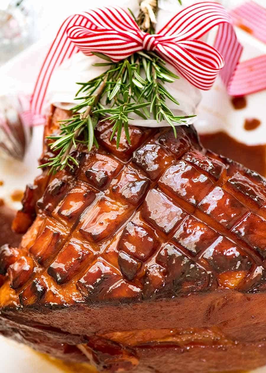brown-sugar-glazed-ham_2-1 Overhead photo of Brown Sugar Ham Glaze for Glazed Ham