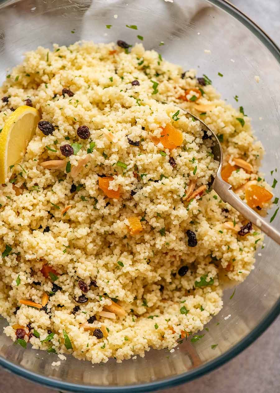 couscous_4-1 Bowl of Couscous with fruit and nuts