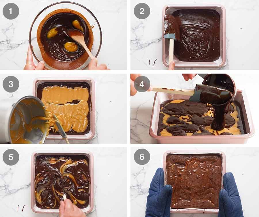 how-to-make-salted-caramel-brownies-2 How to make Caramel Brownies