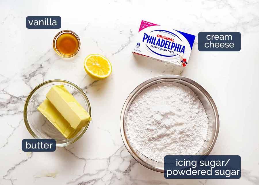 lemon-cream-cheese-frosting-ingredients Blueberry Cake with Lemon Cream Cheese Frosting ingredients